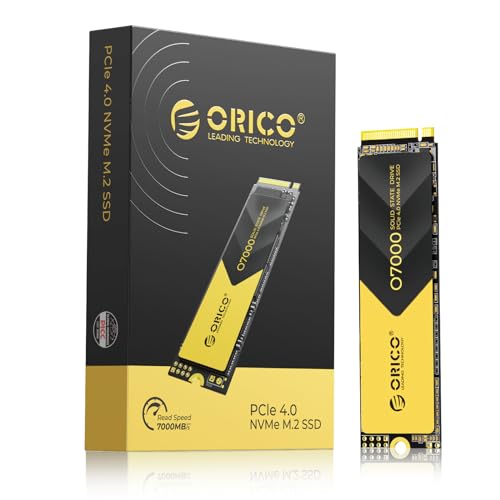 ORICO 1TB NVMe SSD PCIe 4.0- Up to 7000MB/s, M.2 SSD 2280 PCIe 4.0X4 Internal Solid State Drive, Fast Heat Dissipation, Compatible with macOS Windows for Gamers and Creators-O7000 (1TB) - Image 1