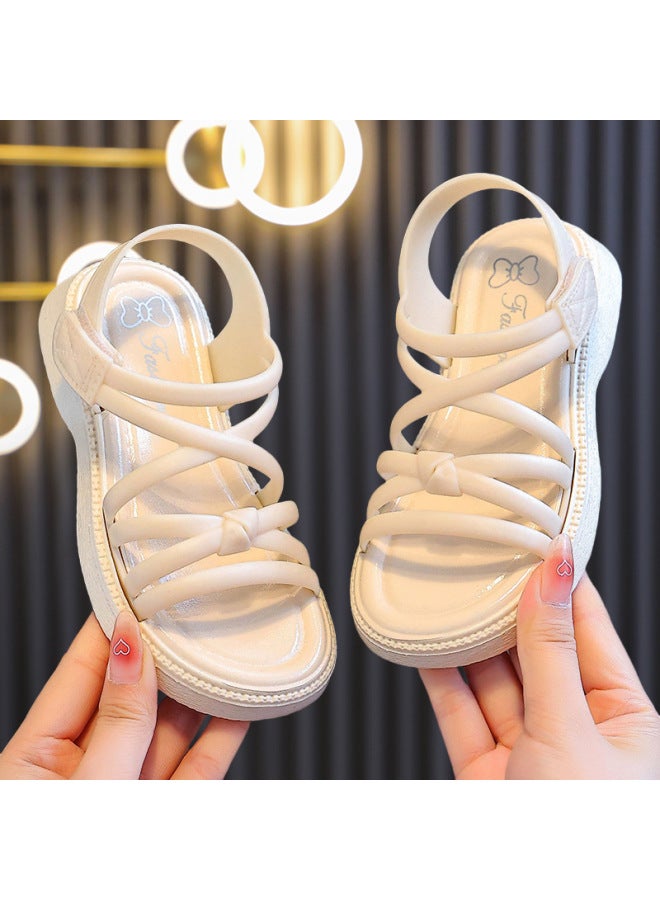 New Summer Slippers Girls Cool Soft Bottom Non-slip Comfortable Fashion Roman Style Zhongda Children's Sandals