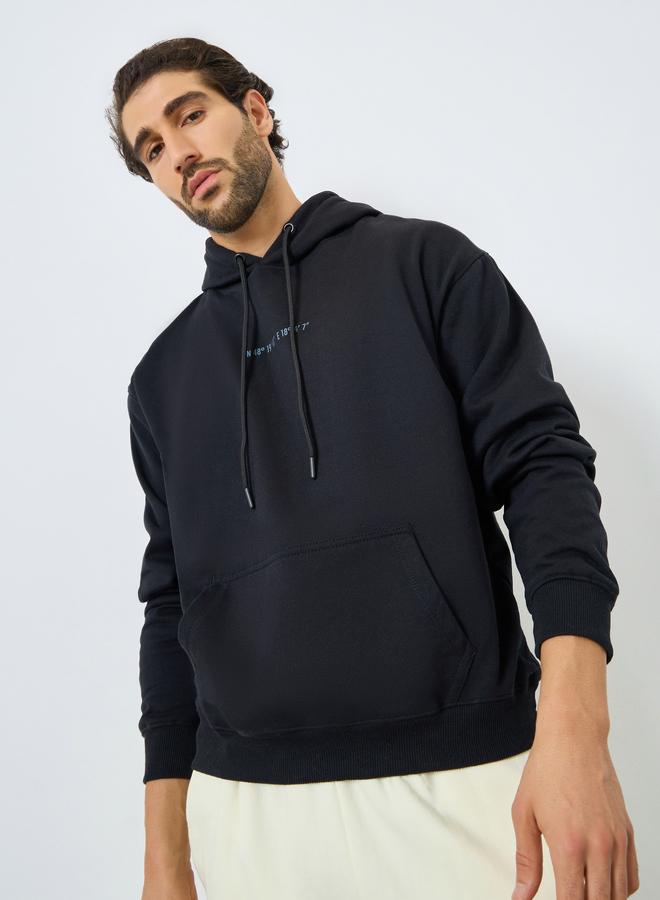 Styli Eco Earth Relaxed Fit Fleece Hoodie with Kangaroo Pocket - Image 1