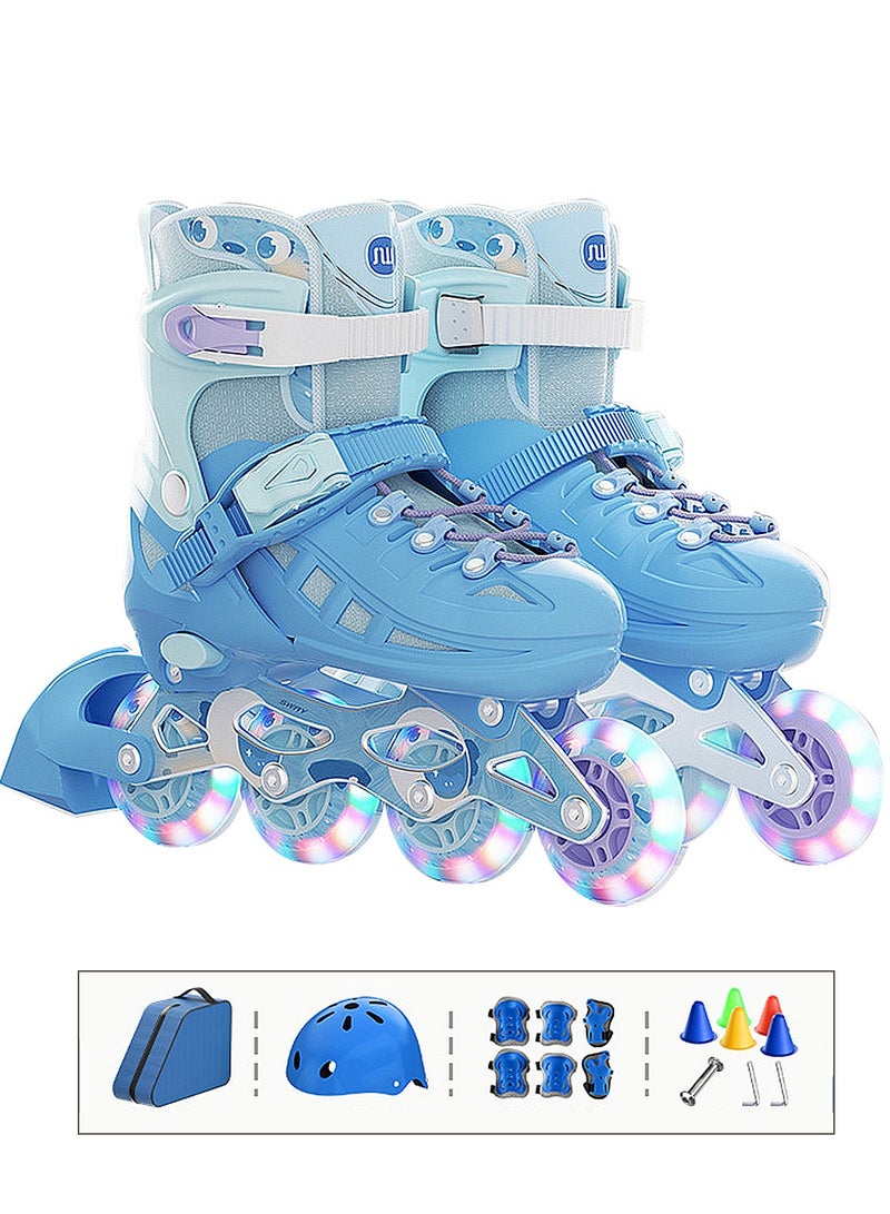 sway Kids Roller Skate Shoe Set,  Adjustable Inline skates with Full Light Up Wheels Outdoor Fun 3 Size, for 3-7 Years Girls and Boys Beginners - Image 1