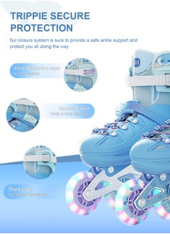 sway Kids Roller Skate Shoe Set,  Adjustable Inline skates with Full Light Up Wheels Outdoor Fun 3 Size, for 3-7 Years Girls and Boys Beginners  - Image 5