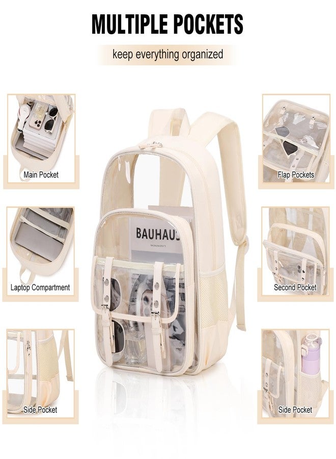 Scothen Backpack with clear bag for Kids, Brown - Image 4