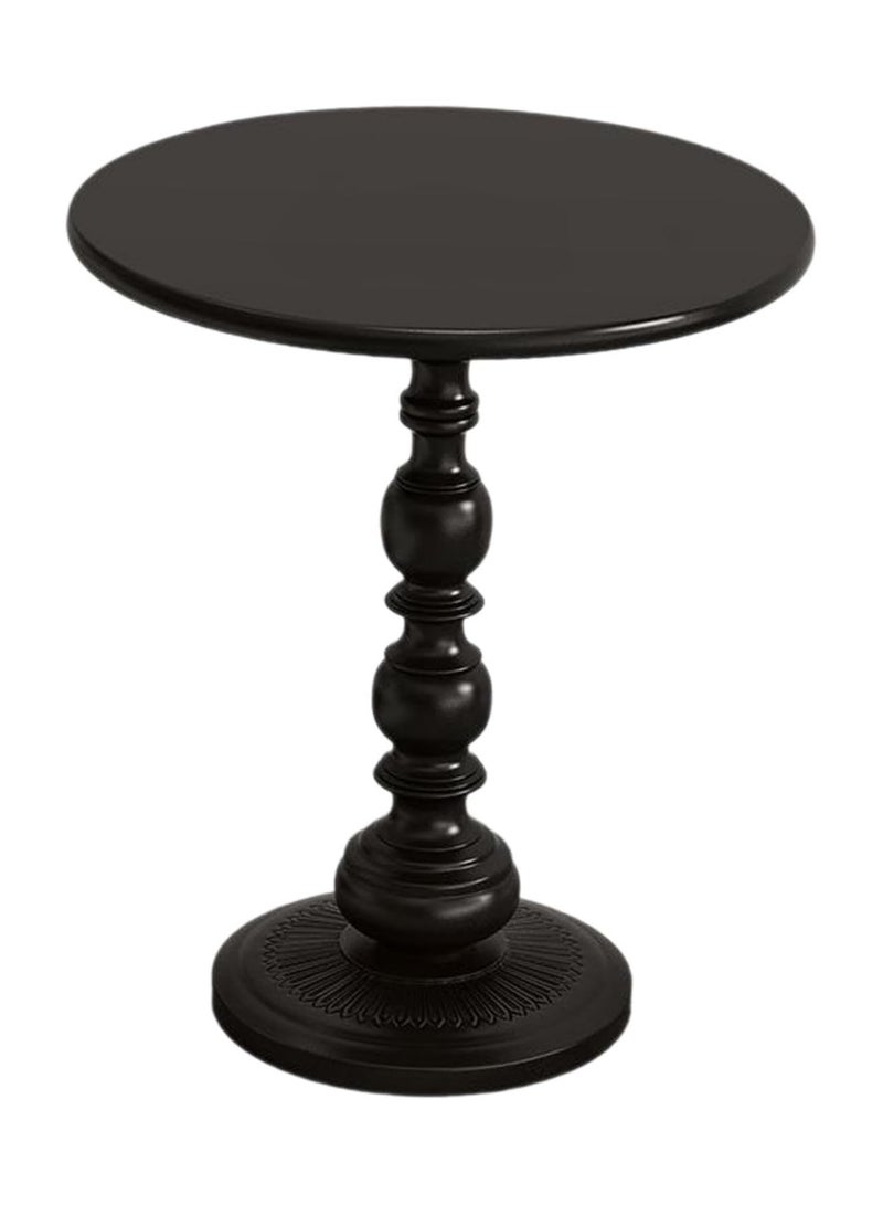 DubaiGallery Small Round Side Table,Pedestal end Table,Metal Accent Table,Coffee Tea Drink Table for Small Spaces,Living Room,Bedroom,Balcony and Cafe.Weighted Base - Image 1