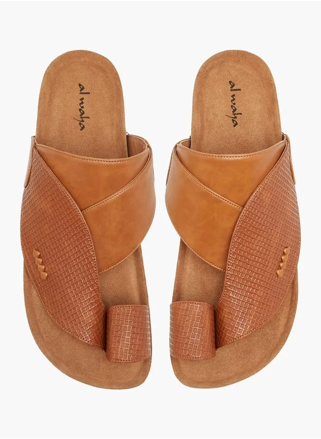 Al Waha Men Panelled Slip-On Arabic Sandals