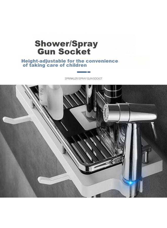 Zigman Cigeman Bathroom Shower Head Holder, Shower Caddy, Toilet Organizer, No Drilling Required Tray - Image 2