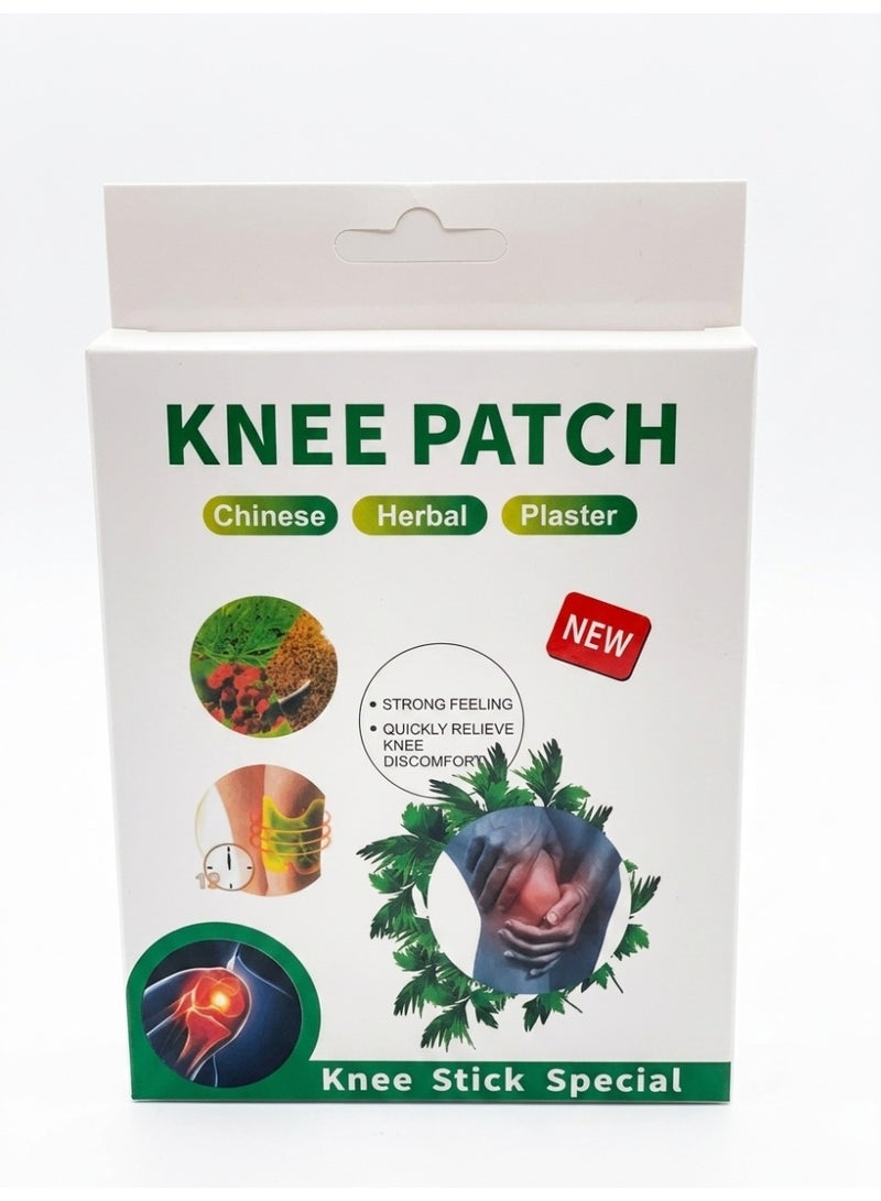PATCH 10 pieces of wormwood plasters for knee, joint, muscle, and arthritis pain relief; pain relief plasters; Chinese herbal medicine plasters for pain relief. - Image 1