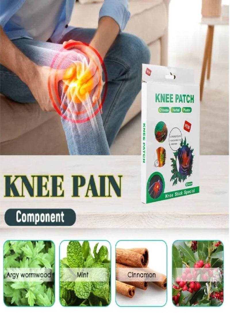 PATCH 10 pieces of wormwood plasters for knee, joint, muscle, and arthritis pain relief; pain relief plasters; Chinese herbal medicine plasters for pain relief. - Image 2