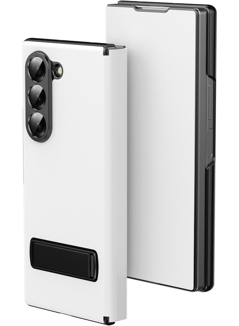 Ximand Samsung Galaxy Z Fold 7 Magnetic Flip Folding Case, Multi-Angle Bracket, High Classy Luxurious Business Leather, Full Body Hinge Protective Slim Cover - Image 1