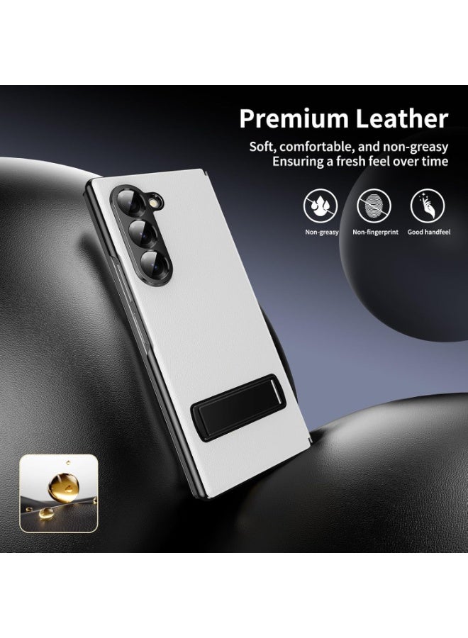 Ximand Samsung Galaxy Z Fold 7 Magnetic Flip Folding Case, Multi-Angle Bracket, High Classy Luxurious Business Leather, Full Body Hinge Protective Slim Cover - Image 4