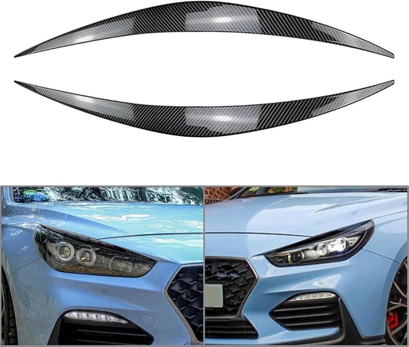 QASULER Car Headlight Eyelid Trims for Hyundai i30 MK3 - Image 2