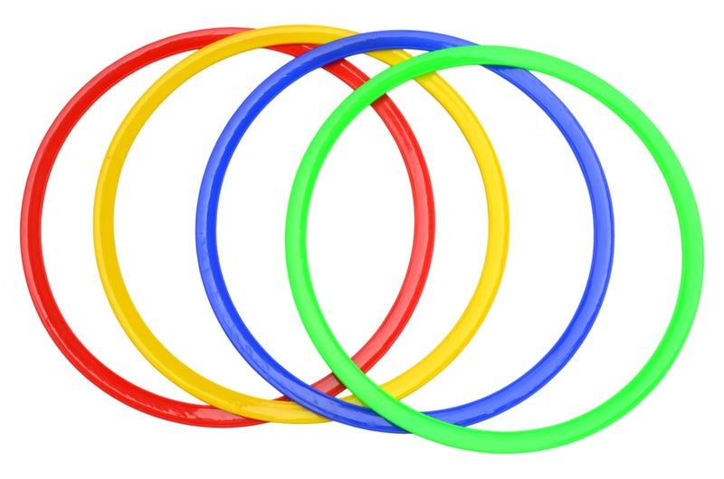 GSI Agility Flat Ring 16" for Speed Training Sports | Fitness and Gymnastics (Pack of 4) - Image 1
