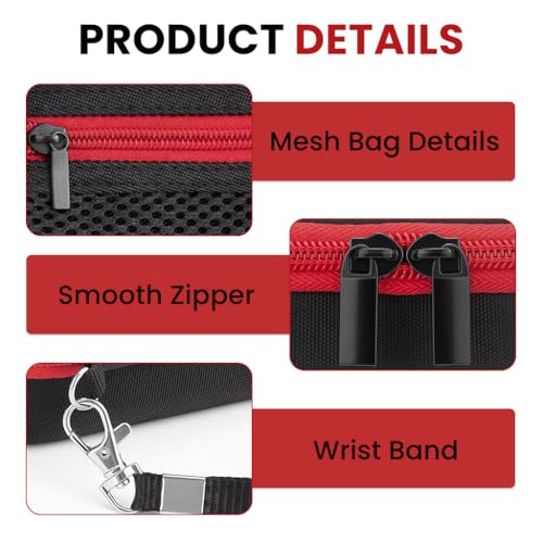 MAYCREATE® Electric Shaver Storage Bag EVA Hard Shell Travel Case, Multi Compartment Razor Accessories Organizer Bag, Plush Liner Design, Built in Mesh Zipper Pocket, 20x13x6cm - Image 3