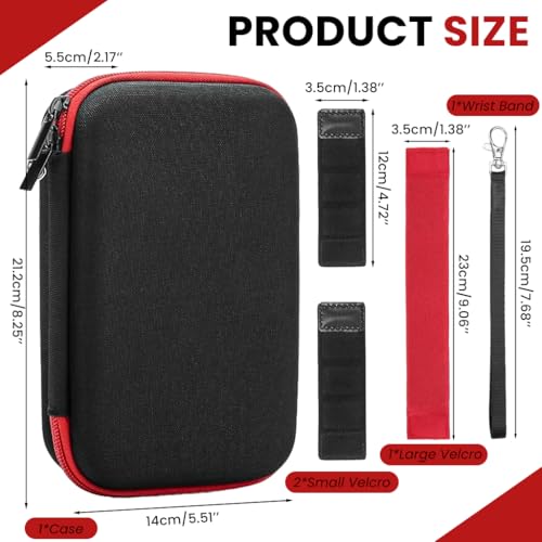 MAYCREATE® Electric Shaver Storage Bag EVA Hard Shell Travel Case, Multi Compartment Razor Accessories Organizer Bag, Plush Liner Design, Built in Mesh Zipper Pocket, 20x13x6cm - Image 2