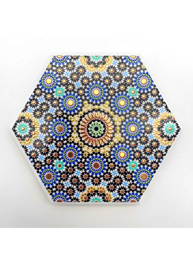 Multi-style 3D Three-dimensional Relief Bronzing Coaster Cork Insulation Pad European And American Innovative Coffee Absorbent Pad-Color:3D Irregular-coaster MH8  - Image 1