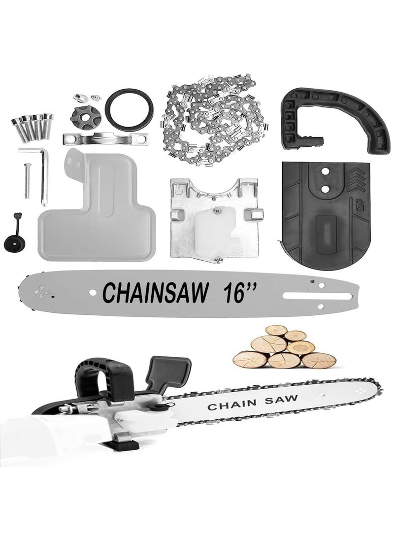 MLD MLD Electric Chain Saw Converter Bracket 16" inch Tree Felling Woodworking Tool For Angle Grinder AT1603 (Material- Plastic/Metel)(Grinder Machine Not Included)  - Image 1