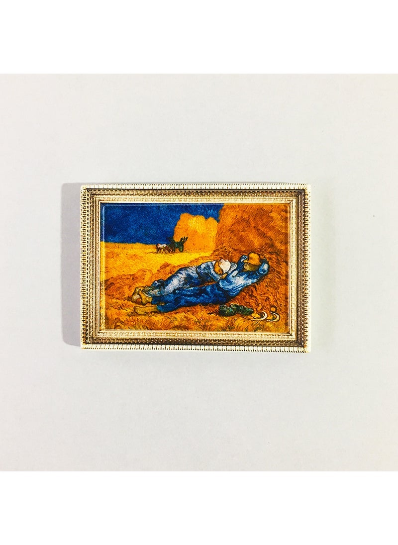 بيوينتي 3D Classic Art Fridge Magnets Resin Retro Frame-Midday Break 
