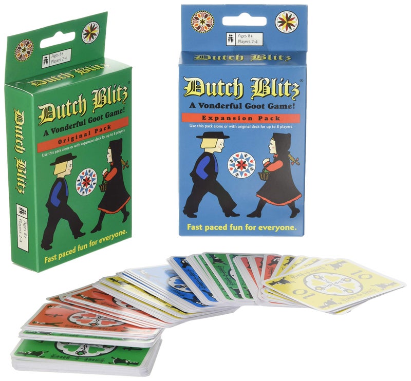 Dutch Blitz: Original and Expansion Combo, Fast Paced Card Game, Fun for Everyone, Great Family Game, Combine Packs to Play With 2-4 Players, For Ages 8 and Up - Image 1