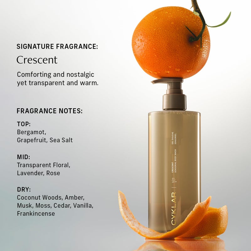 CYKLAR Sensorial Body Wash. Crescent Fragrance Hydrating Cleanser with Moisture Locking Multi-Oil Complex, Sodium PCA and Glycerin. Nourishing Shower Gel for Women and Men, 16.5 Fl Oz Luxury Bodywash - Image 4