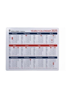 Collins Collins Colplan 2025 - A4 Yearly Desktop Calendar (CDS1-25) - Full Year View for Wall or Desk  - Image 1