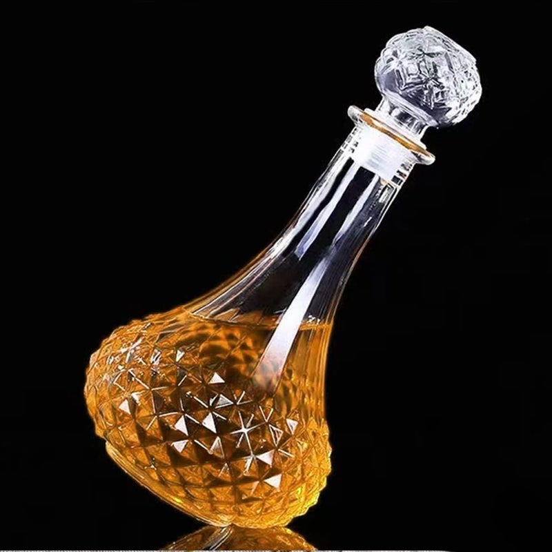 ConvertKitchen RAJWADI Decanter | 1000ml European Style Glass Container for Alcohol, Liquor, Whisky, Vodka, Scotch, Wine, Rum, Brandy, Champagne, Tequila, Juice Storage and Serving - Image 2