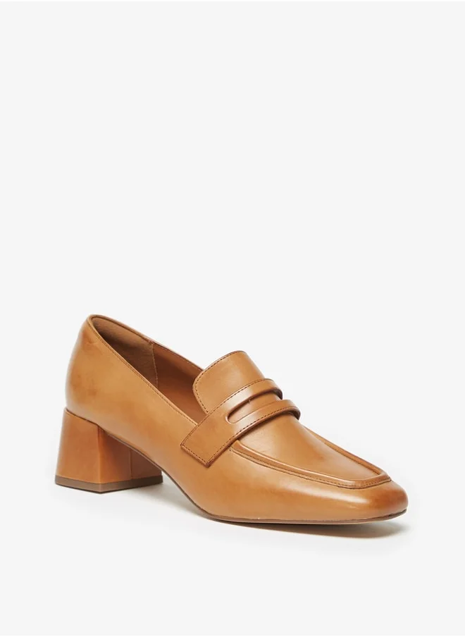 Celeste Womens Slip-On Block Heeled Shoes