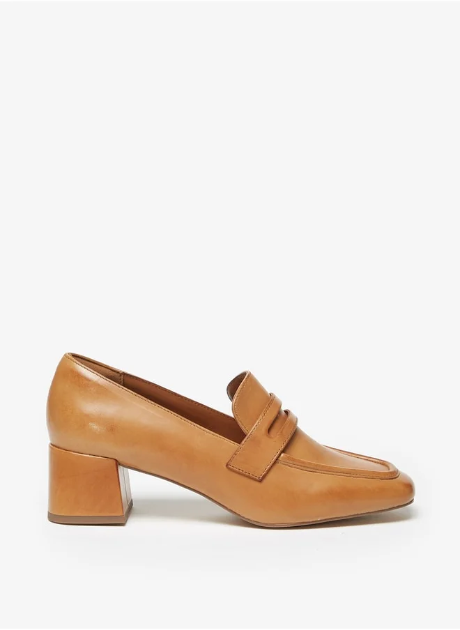 Celeste Womens Slip-On Block Heeled Shoes