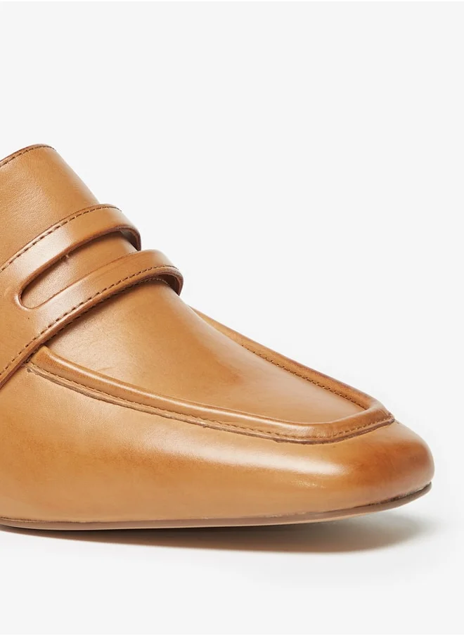 Celeste Womens Slip-On Block Heeled Shoes