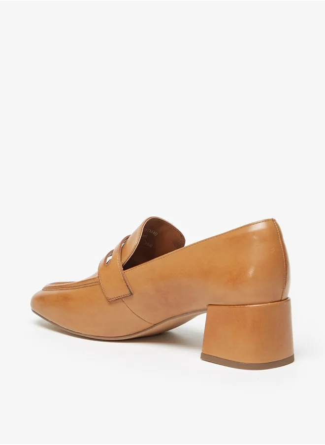 Celeste Womens Slip-On Block Heeled Shoes