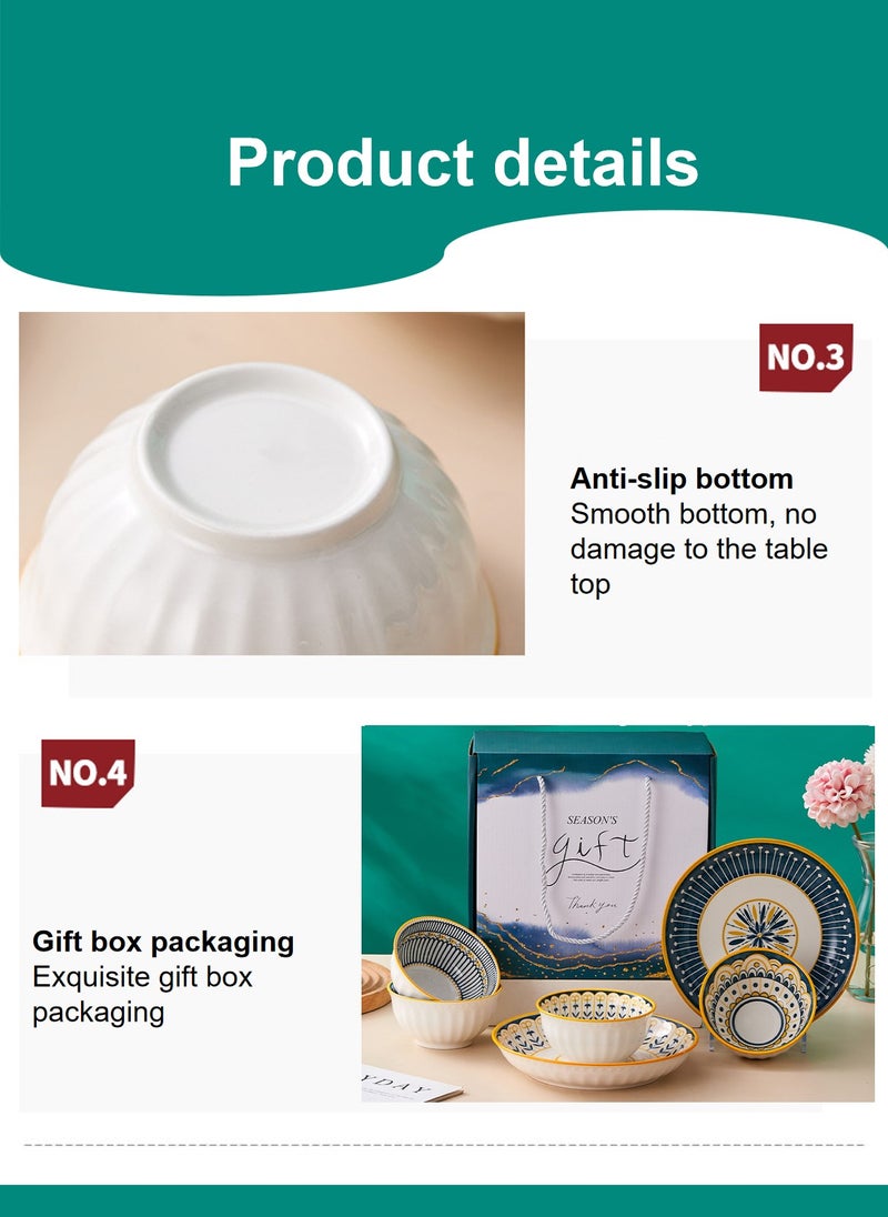 Ceramic Cutlery Gift Set, Set Of Four Bowls And Two Plates - Image 4