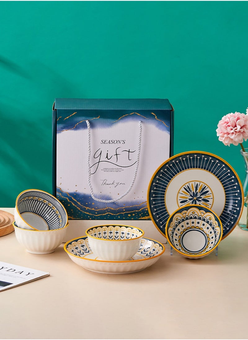 Ceramic Cutlery Gift Set, Set Of Four Bowls And Two Plates - Image 1