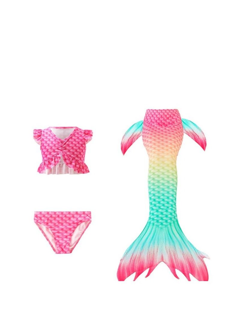 Y&D 3-Piece Mermaid Bathing Swimsuit Set - Image 2