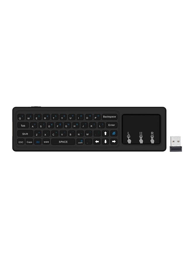 Zaboon Wireless Keyboard Remote Control With Touchpad For Smart Tv Black