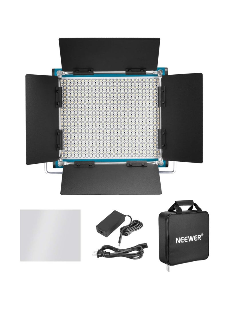Neewer Professional Video Light, Dimmable Bi Color LED Studio Light, Portable Photography Light With Durable Metal Frame For Studio Content Creation Video Recording, (660 LED Beads, Blue)  - Image 1