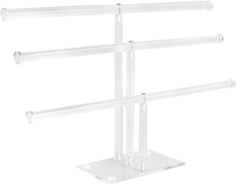 Stylish Acrylic Clip Storage Stand 3 Tiers Multilayer Rack for Displaying Hair Accessories Bedrooms Supplies Hair Clip Storage - Image 1