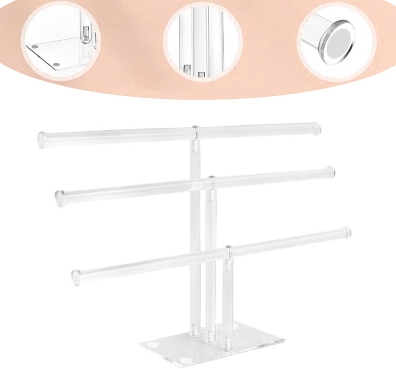 Stylish Acrylic Clip Storage Stand 3 Tiers Multilayer Rack for Displaying Hair Accessories Bedrooms Supplies Hair Clip Storage - Image 4