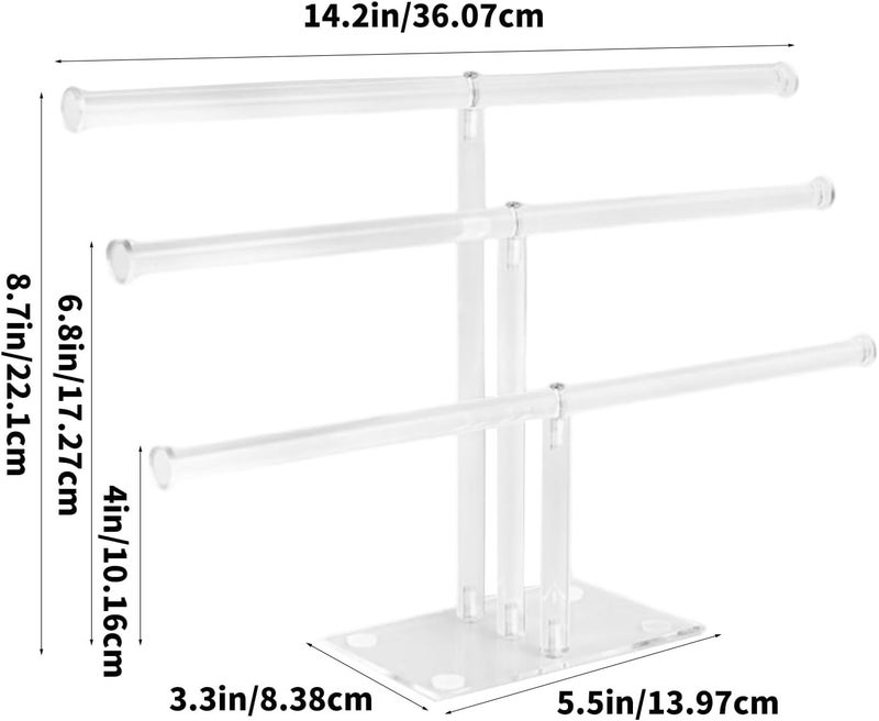 Stylish Acrylic Clip Storage Stand 3 Tiers Multilayer Rack for Displaying Hair Accessories Bedrooms Supplies Hair Clip Storage - Image 3