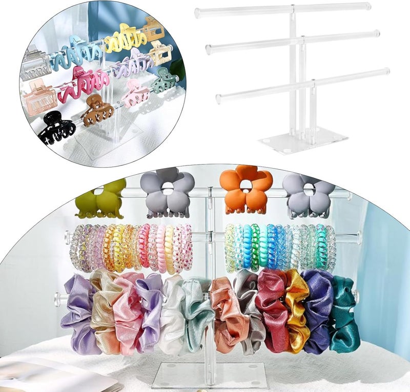 Stylish Acrylic Clip Storage Stand 3 Tiers Multilayer Rack for Displaying Hair Accessories Bedrooms Supplies Hair Clip Storage - Image 5