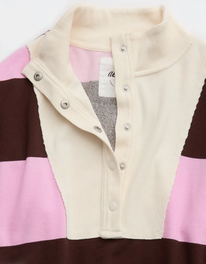 Aerie  Aerie Quarter Snap Sweatshirt for Women | Best Price UAE