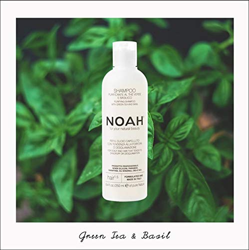 Noah Hair - 1.5 Purifying Shampoo with Green Tea and Basil - Organic Shampoo - With Green Tea Extract and Essential Oils– Natural Shampoo - Dandruff Shampoo - Hair Care for Natural Beauty - 8.5 fl.oz - Image 3