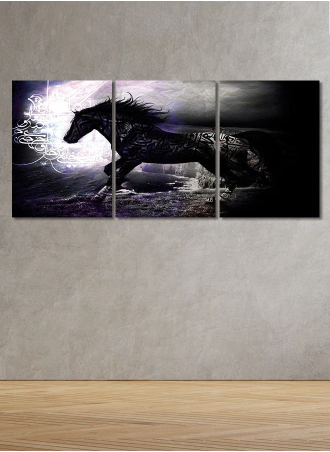 Marktna - Decorative Wall Art Painting With an Animals Design, 3 Pieces, Size 120x60cm - Image 1