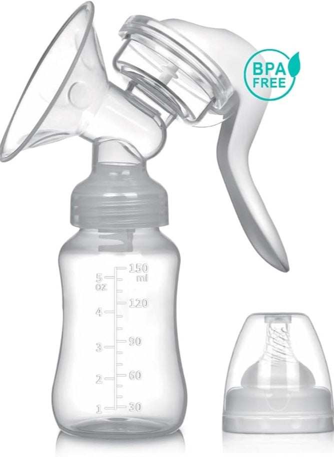 Manual Silicone Breast Pump With Adjustable Suction And Accessories - Image 1