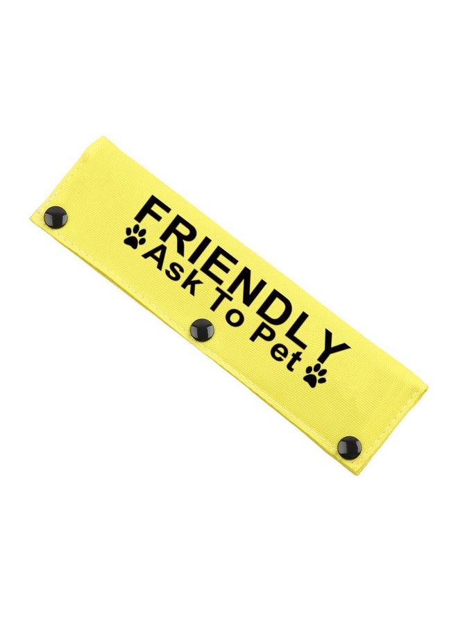 JXGZSO JXGZSO Not Friendly Ask to Pet Dog Lead Give Me Space Dog Leash Wrap Rescue Dog Lead Cover (FRIENDLY A to P DLS)  - Image 1