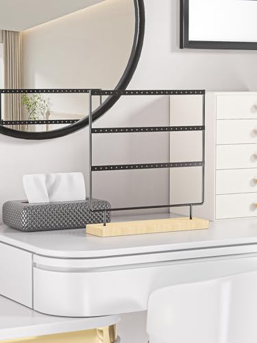 Ausalivan Earring Holder Organizer,Pierced Large Earrings Display Stand For Selling,Small Stud Earring Organizer Rack,Hoop Earring Storage Hanger Tree (Black, 3 tier) - Image 4