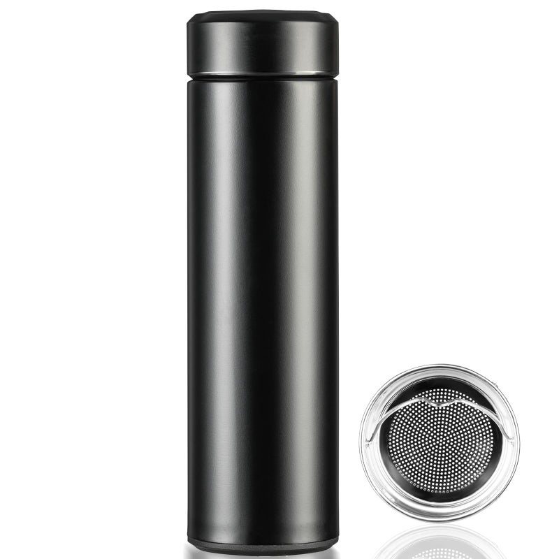 PARACITY Insulated Water Bottle, 17 oz Stainless Steel Water Bottles, Double Wall Vacuum for Hot Drinks, Metal Water Bottle Keeps Hot for 12 Hrs, Cold for 24 Hrs, for Coffee, Tea - Image 1