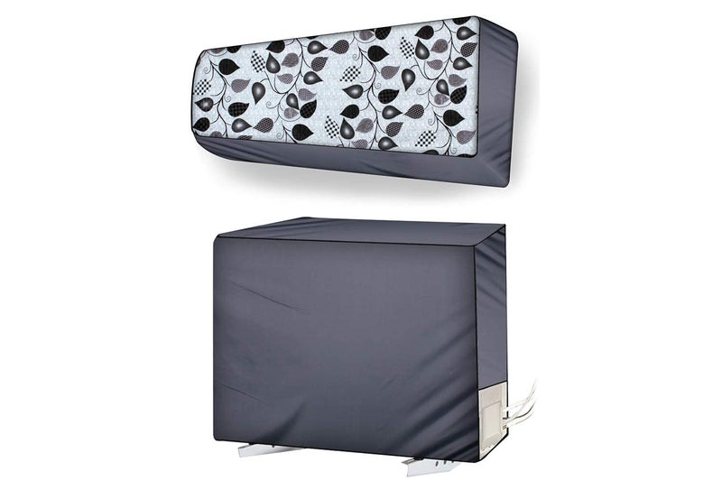 Khushimit® 1.5 Ton Split Ac Cover Set || Waterproof & Dustproof || Protect Your AC from Elements || Elegant Floral Pattern - Protect Your AC Investment All Year Round ( For 1.5 Ton only ) - Image 1