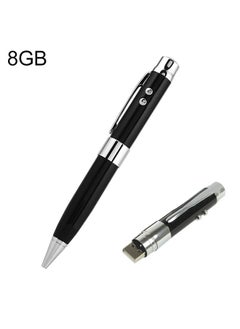BURAQ 3 in 1 Laser Pen Style USB Flash Disk, Black (8GB)  - Image 1