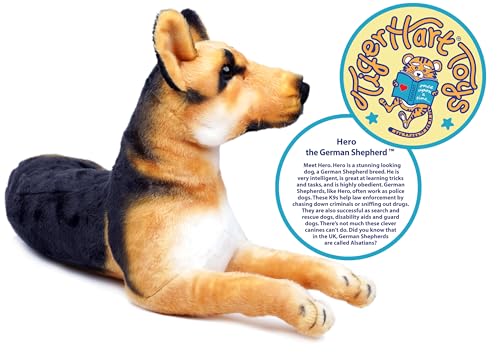 TigerHart Hero The German Shepherd - 19 Inch Stuffed Animal Plush Dog - Image 3