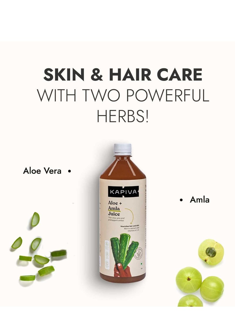 Kapiva Kapiva Aloe Vera + Amla Juice | Cold-pressed Juice for Glowing Skin | Helps with Metabolism (1L)  - Image 3