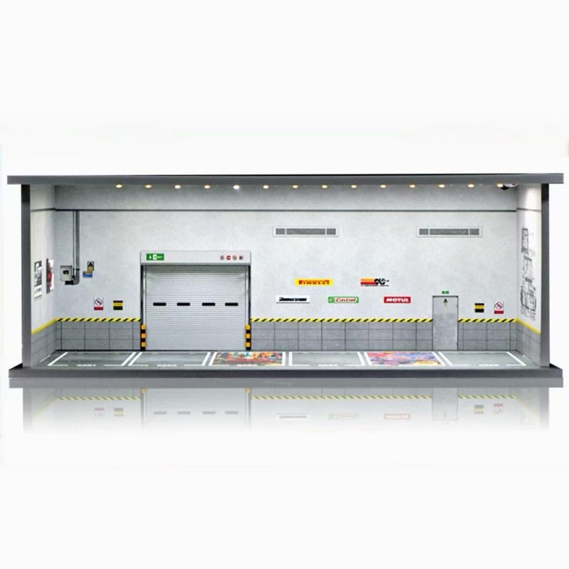Saichotoy Display Case for Hot Wheels Stackable Parking Garage for 164 Scale Matchbox Toy Car Foamboard Storage for Monster Trucks with LED Light and Acrylic Cover Depot - Image 2