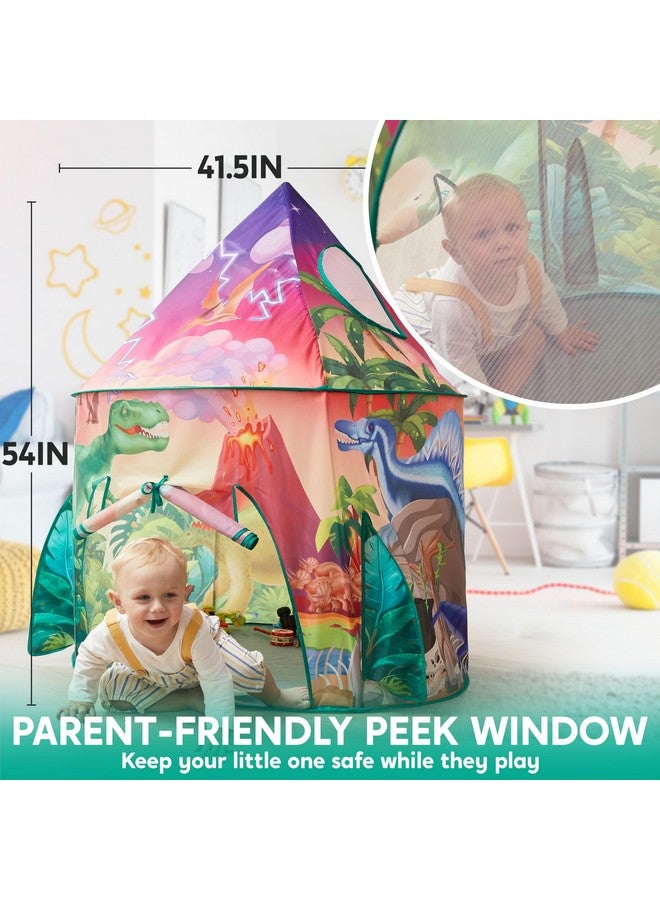 جوين خيمة لعب ديناصور من جوين للأطفال، خيمة لعب منبثقة للأولاد والبنات، مجموعة خيمة لعب ديناصورات داخلية وخارجية للأطفال الصغار لأعياد الميلاد - Image 5